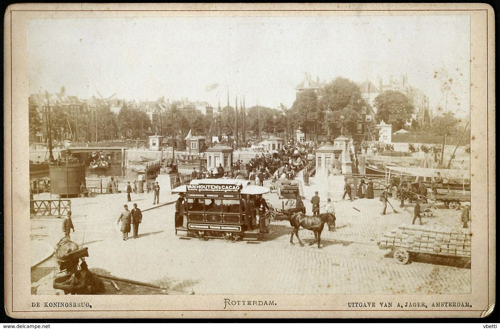 Nederland / Netherlands: Rotterdam, De Koningsbrug (Kabinetfoto) Cca1880 - Plaatsen