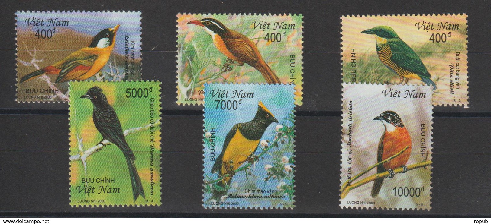 Viet-Nam 2000 Oiseaux 1923-28 6 Val ** MNH - Viêt-Nam