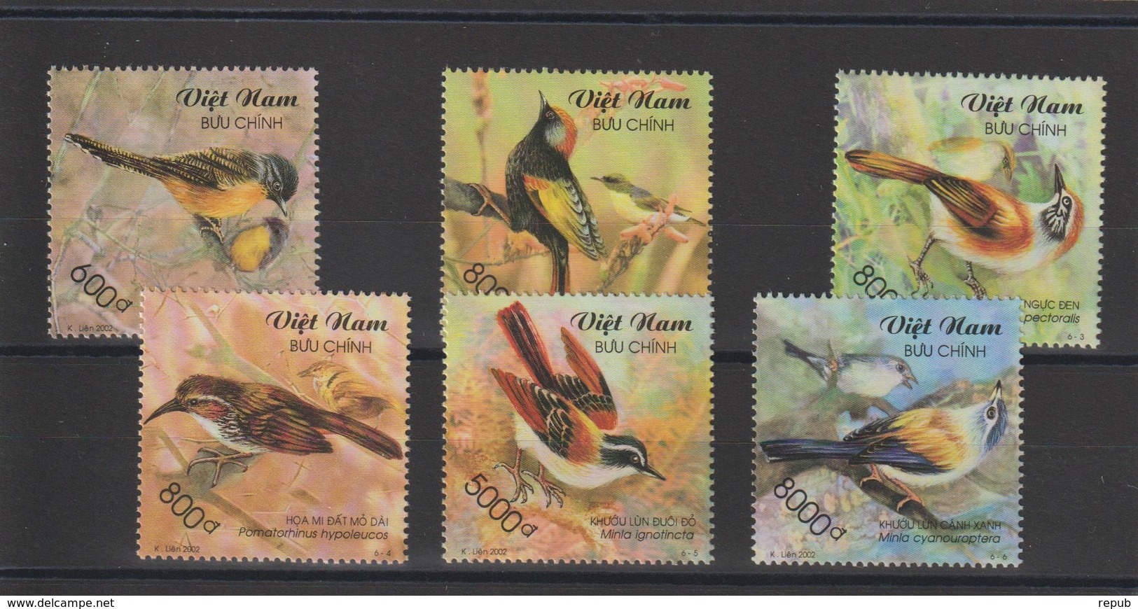 Viet-Nam 2002 Oiseaux 2039-44 6 Val ** MNH - Vietnam