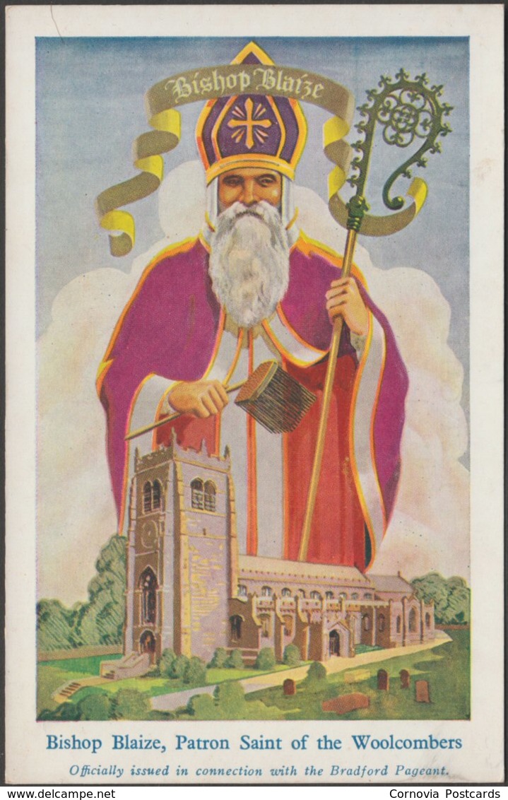 Bishop Blaize, Patron Saint Of The Woolcombers, Bradford Pageant, 1931 - Postcard - Bradford