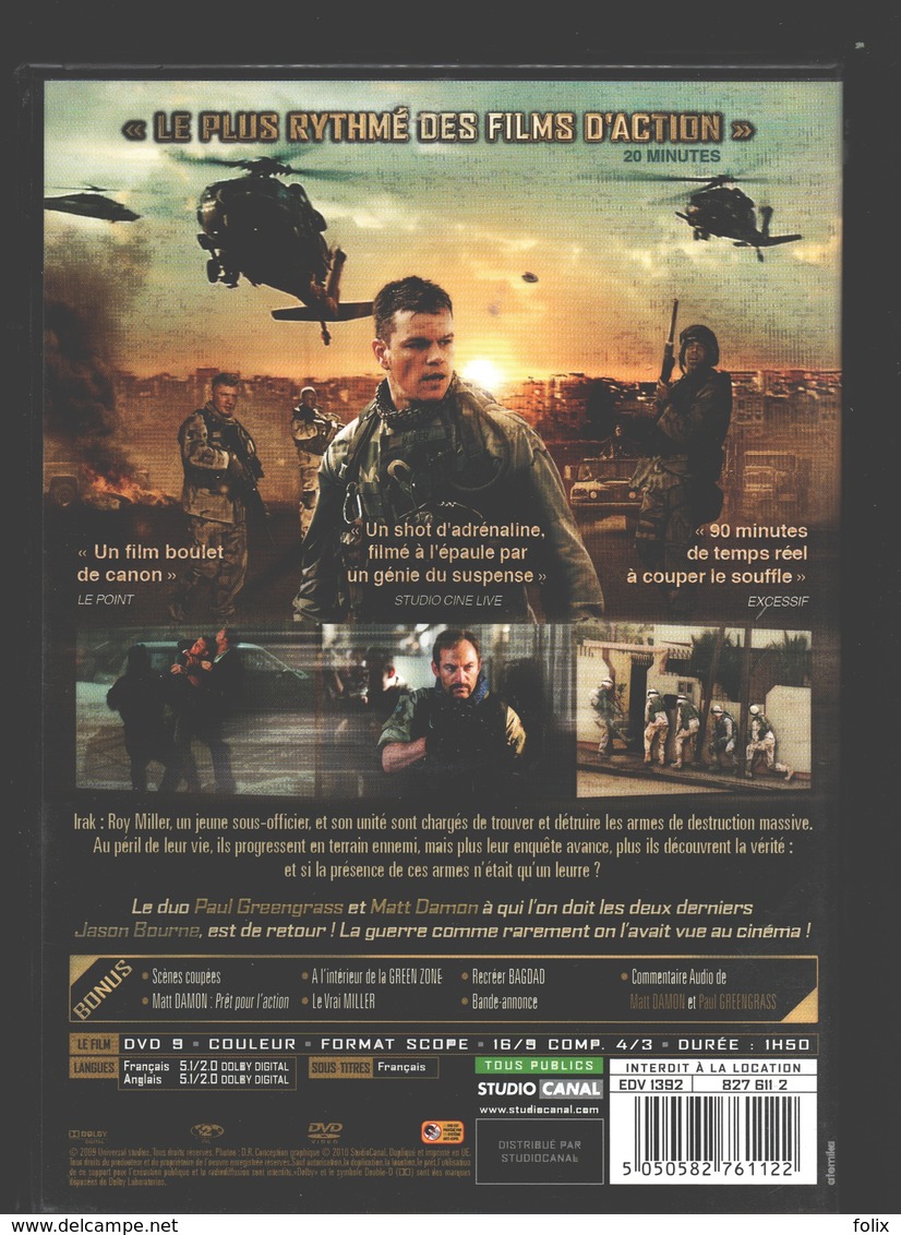 DVD - Green Zone - Matt Damon - Policiers