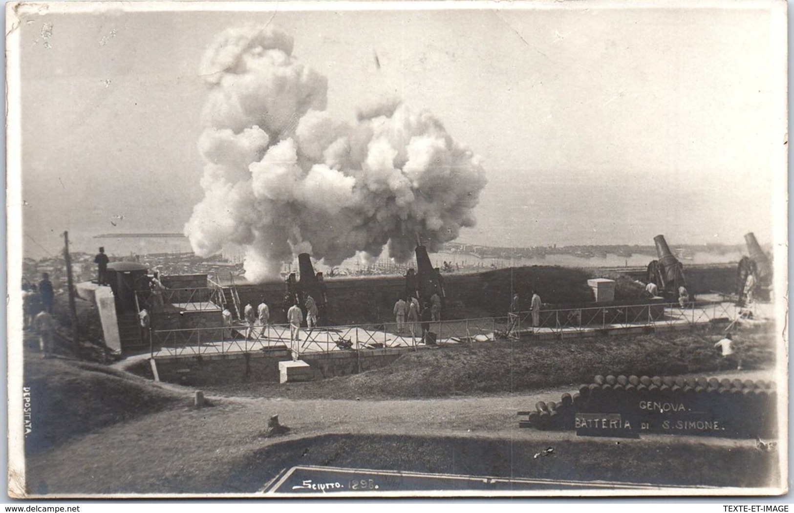 Italie - GENOVA - Tir D'artillerie Vers La Cote - Autres & Non Classés