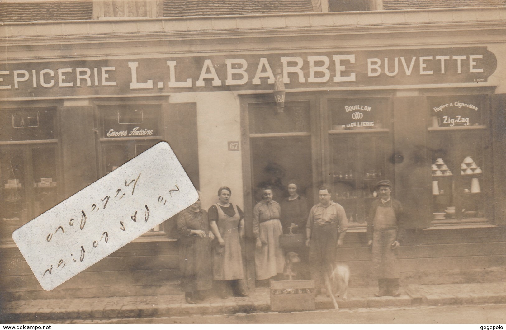 SURESNES -  Epicerie -  L.LABARBE - Buvette , Tabac  ENONES ?  Antoine  , 67 Rue De Verdun  ( Carte Photo ) - Suresnes