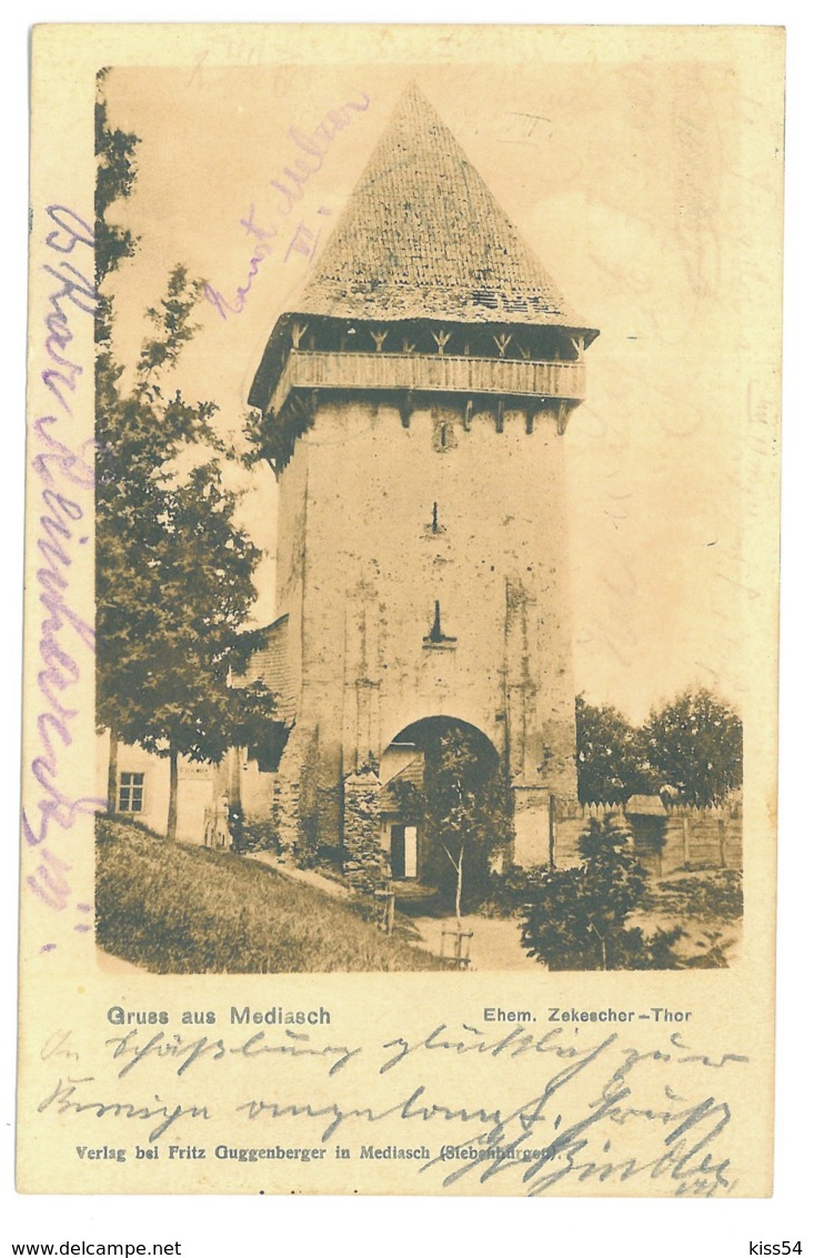 RO 990 - 17493 MEDIAS, Sibiu, Romania - Old Postcard - Used - 1904 - Rumania