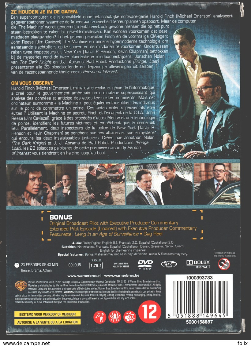 DVD - Person Of Interest Seizoen 1 - 2 - 3 - Autres & Non Classés