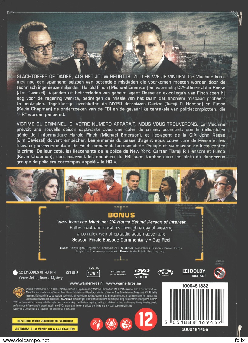 DVD - Person Of Interest Seizoen 1 - 2 - 3 - Autres & Non Classés