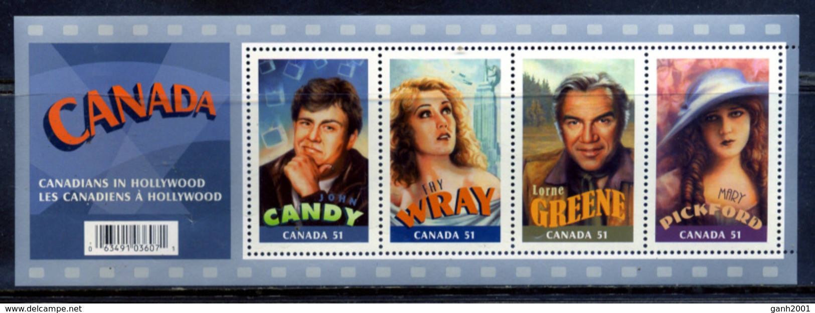 Canada 2006 Canadá / Cinema Actors Hollywood MNH Cine Actores / Gj33  5-51 - Cinema