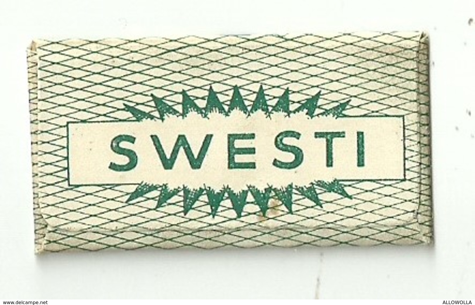 6314 "SWESTI-MADE IN SWEDEN-CHARCOAL STEEL-SAFETY RAZOR BLADE "-CONFEZIONE CON 1 LAMETTA - Hojas De Afeitar