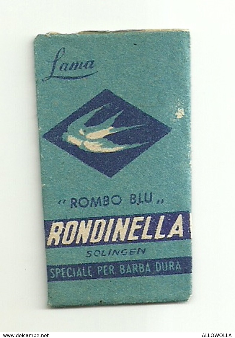6316 " RONDINELLA-LAMA ROMBO BLU-SOLINGEN-SPECIALE PER BARBA DURA "-CONFEZIONE CON 1 LAMETTA - Lames De Rasoir