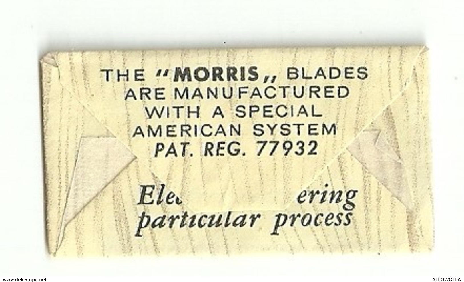 6320 " MORRIS BLADE-BEST STEEL-MANUFACTURED WITH A SPECIAL AMERICAN SYSTEM "-CONFEZIONE CON 1 LAMETTA - Lames De Rasoir