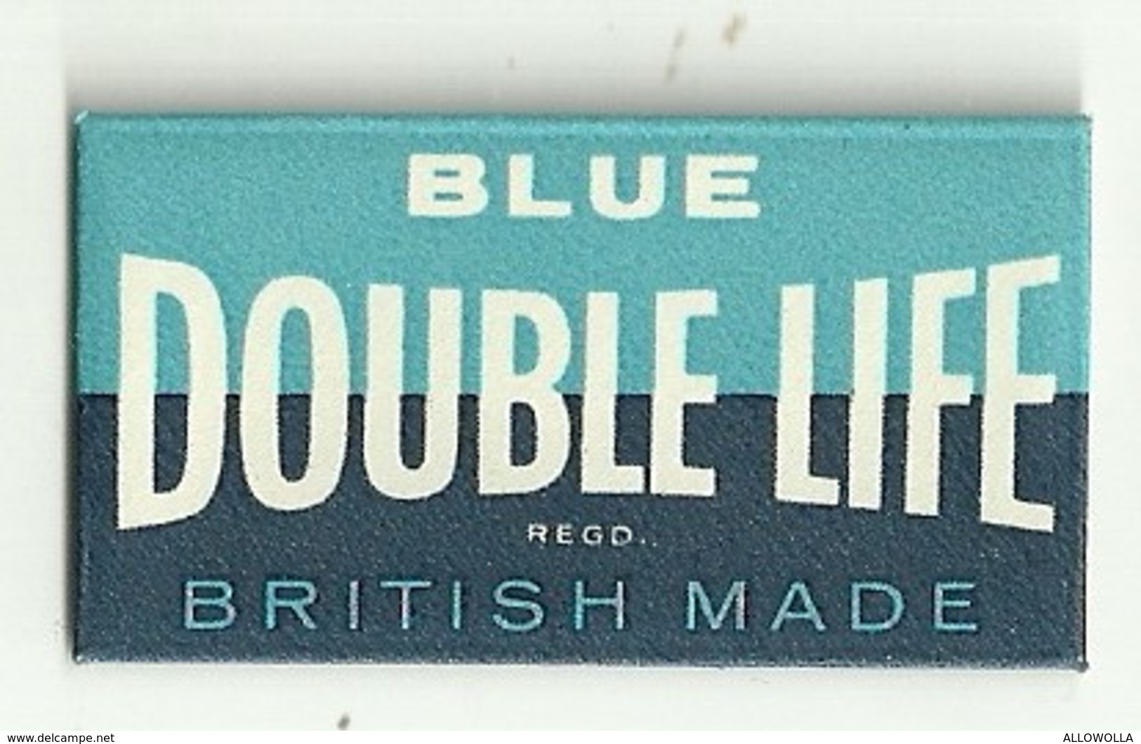 6323 " BLUE -DOUBLE LIFE-BRITISH MADE "-CONFEZIONE CON 1 LAMETTA - Lames De Rasoir