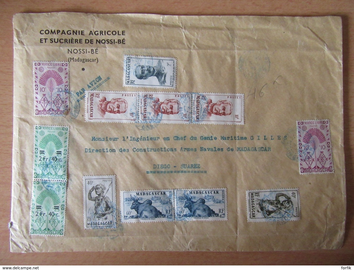 51 Enveloppes Dont Nombreuses Depuis Ou Vers Diego-Suarez (Madagascar) + Divers Pays USA, Canada, Indochine... - Collections