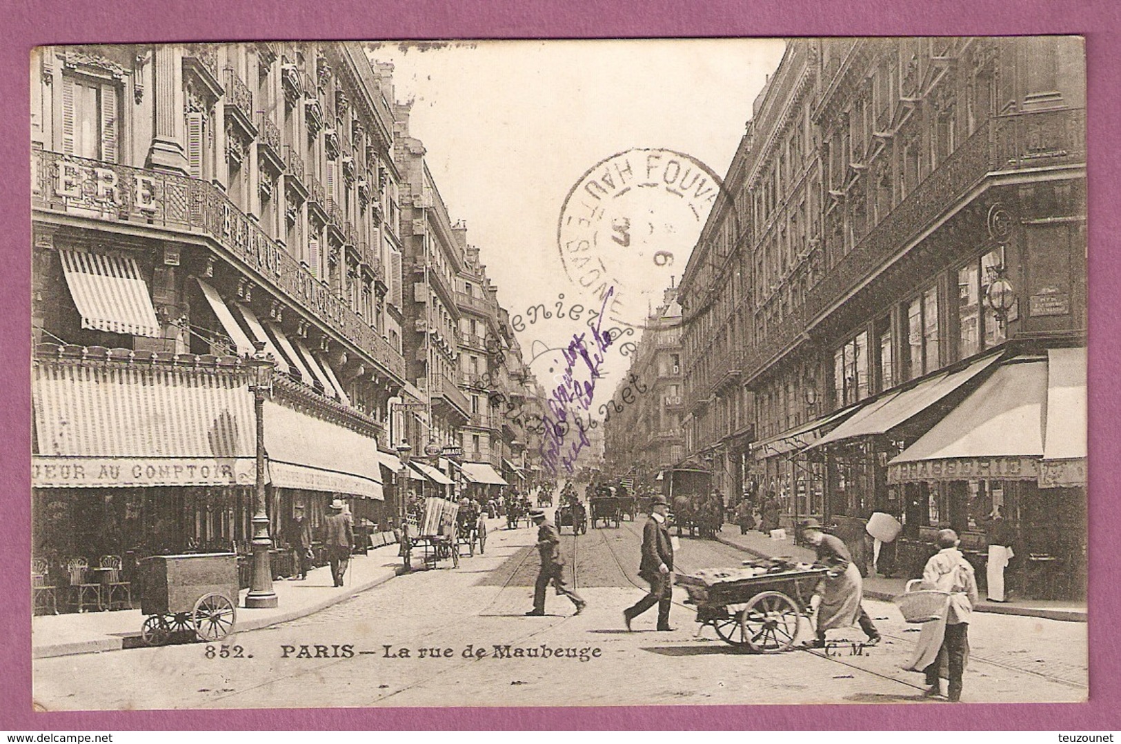 Cpa Paris Rue De Maubeuge Banque, Brasserie, Au Comptoir - éditeur CM  N° 852 - Distretto: 09