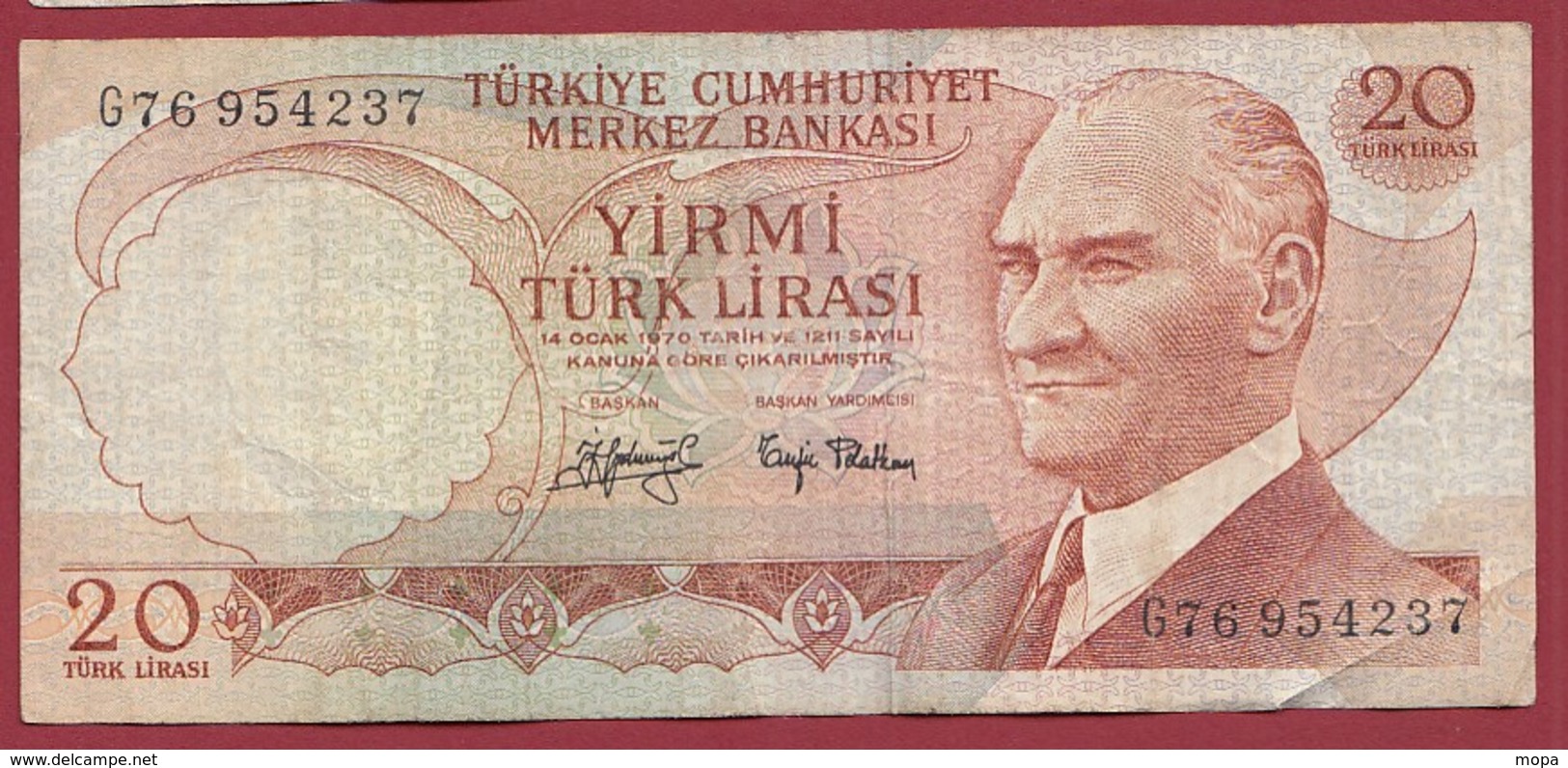 Turquie 20 Lira 1974 (Sign #) Dans L 'état - Turchia