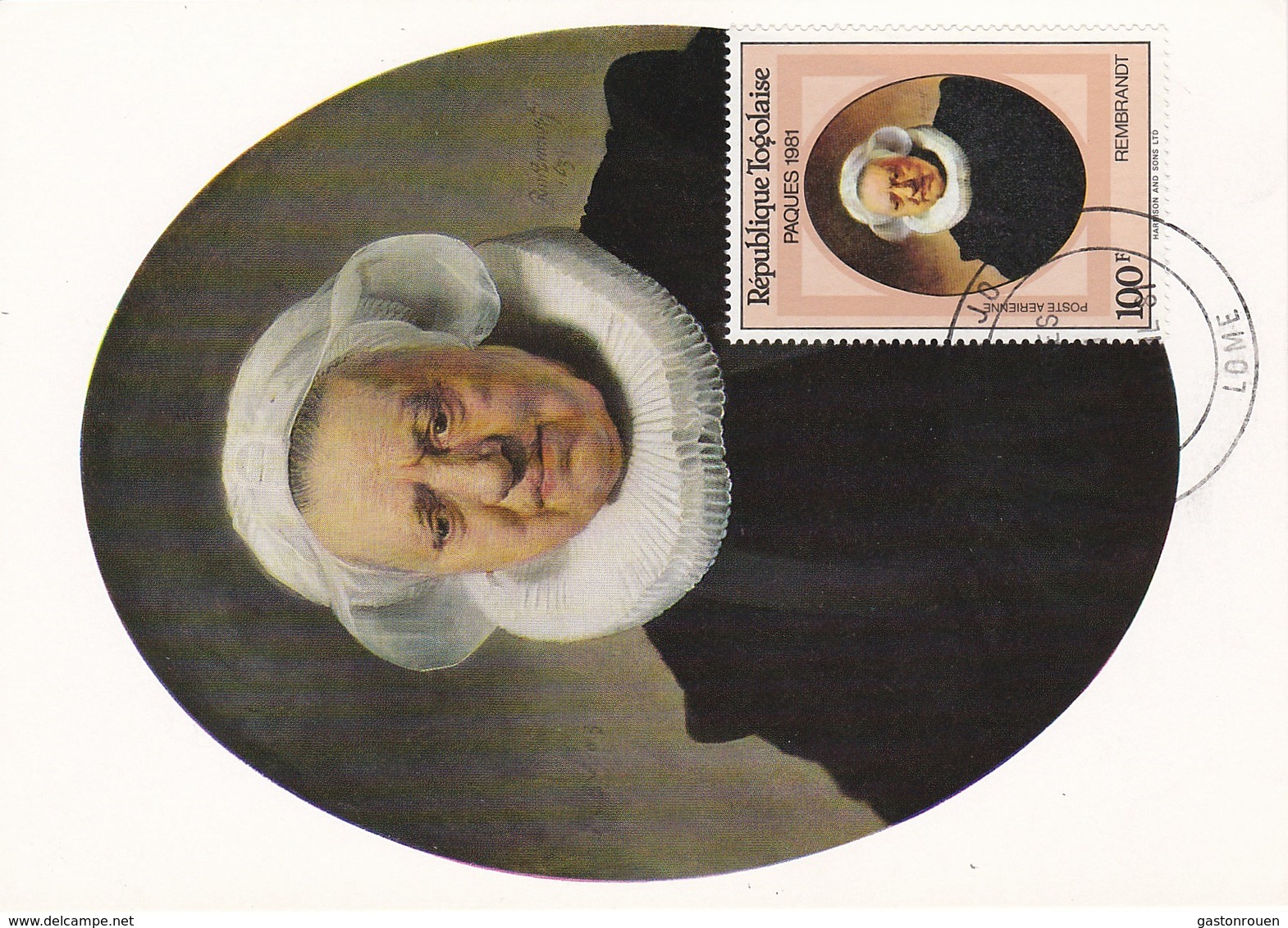 Carte Maximum Peinture 1981 Rembrandt Togo - Togo (1960-...)