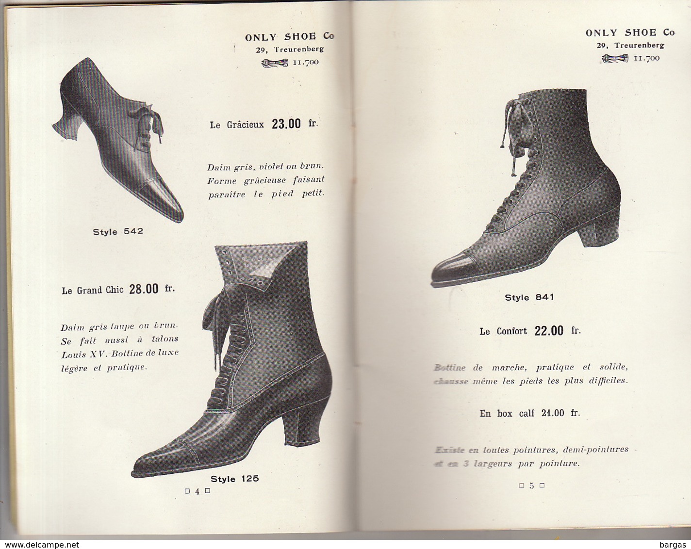 Catalogue De Chaussure Chaussures ONLY SHOE C° à Bruxelles - 1800 – 1899