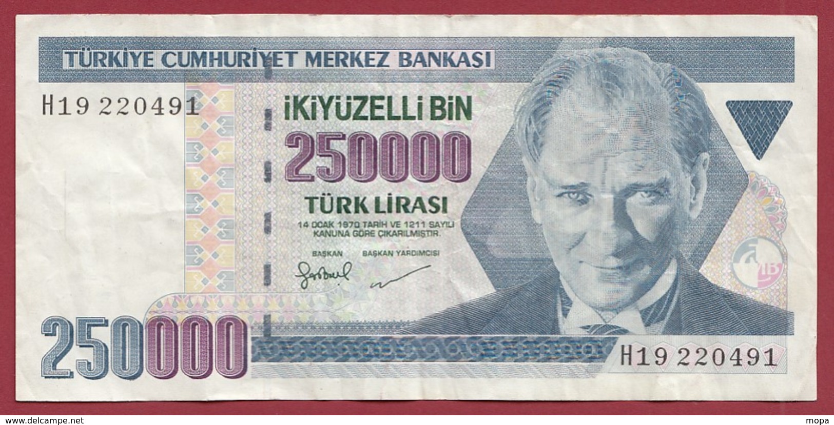 Turquie 250000 Lira 1998 Dans L 'état - Turchia