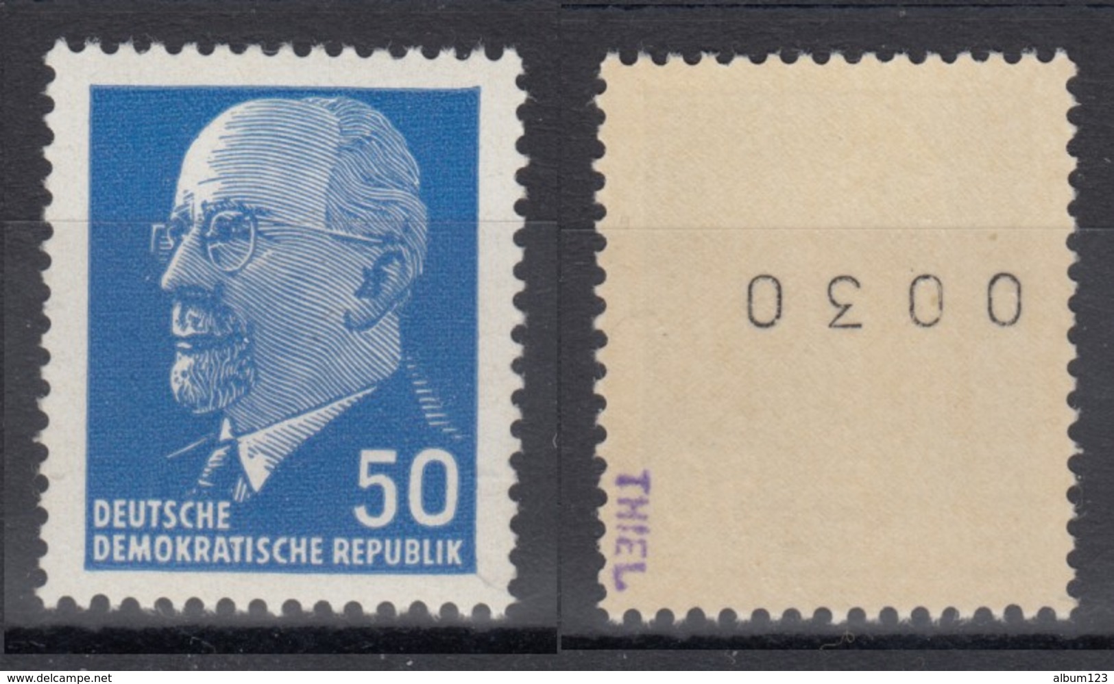 DDR 937 AZxI R Ulbricht Zählnummer Briefmarke Postfrisch ** Mit Altprüfung (6192B) - Ungebraucht