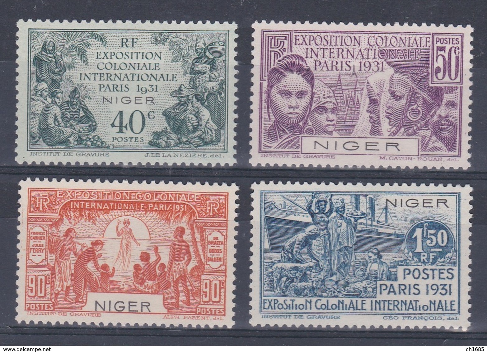 NIGER  :  Yvert 53 à 56 Neuf XX  Exposition Coloniale Internationale 1931  Cote 27 € - Ungebraucht