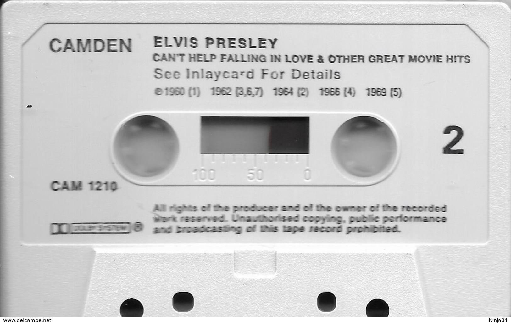 K7 AUDIO  Elvis Presley "  Can't Help Falling In Love & Other Great Movie Hits  "  Allemagne - Cassettes Audio