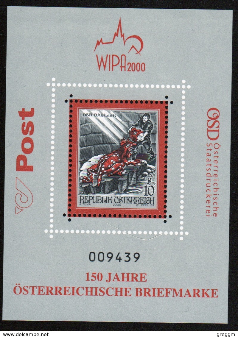 Austria 2000 Mini Sheet Issued To Celebrate International Stamp Exhibition In Vienna. - Blocks & Sheetlets & Panes