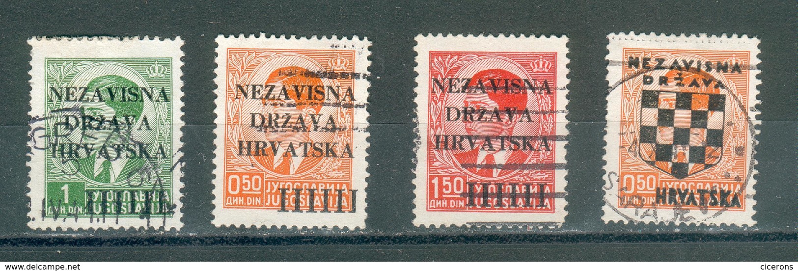 CROATIE ; 1941 ; Y&T N° 1-2-3-10 ; Oblitéré - Croatie