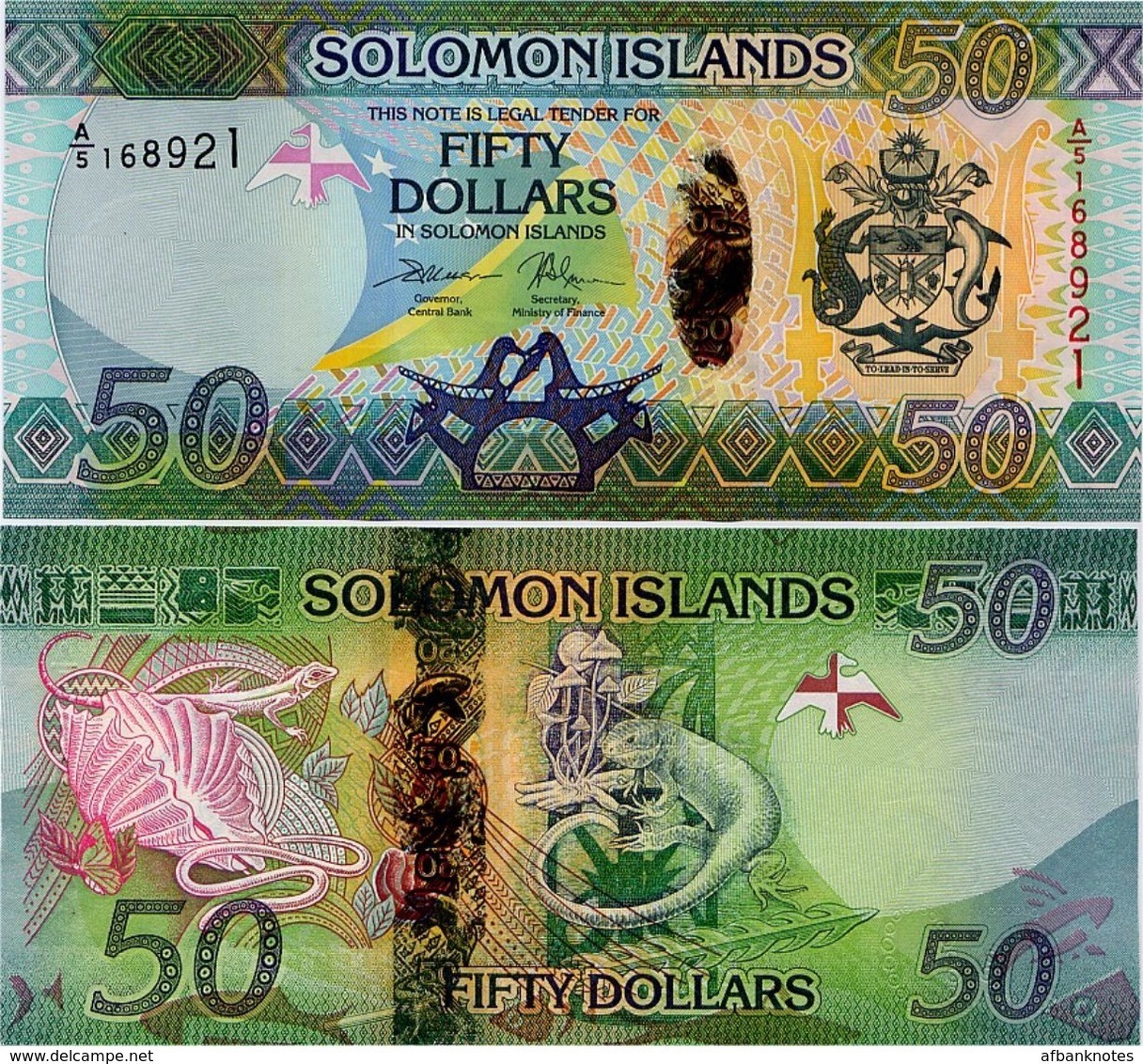 SOLOMON IS.         50 Dollars       P-35[b]        ND (2017)       UNC  [ Sign. 11 ] - Solomon Islands