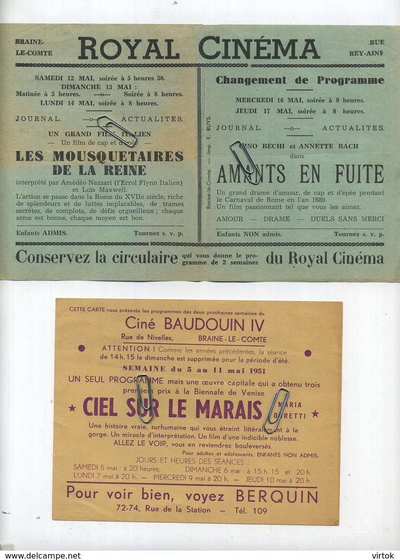 Braine-Le-Compte : Document Cinéma : 4 Items En Total : Cinéma  Royal - Baudouin - Nova  (  See All Scns ) - Documenti Storici