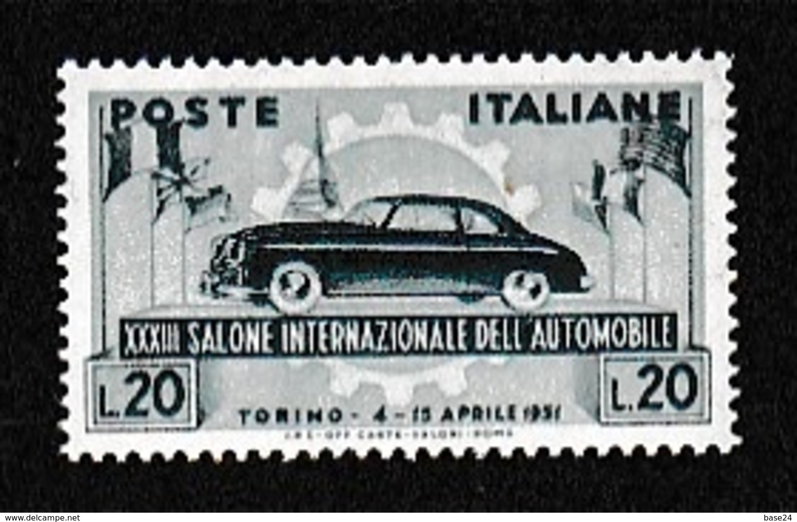 1951 Italia Italy Repubblica SALONE AUTO TORINO Serie MNH** - Autos
