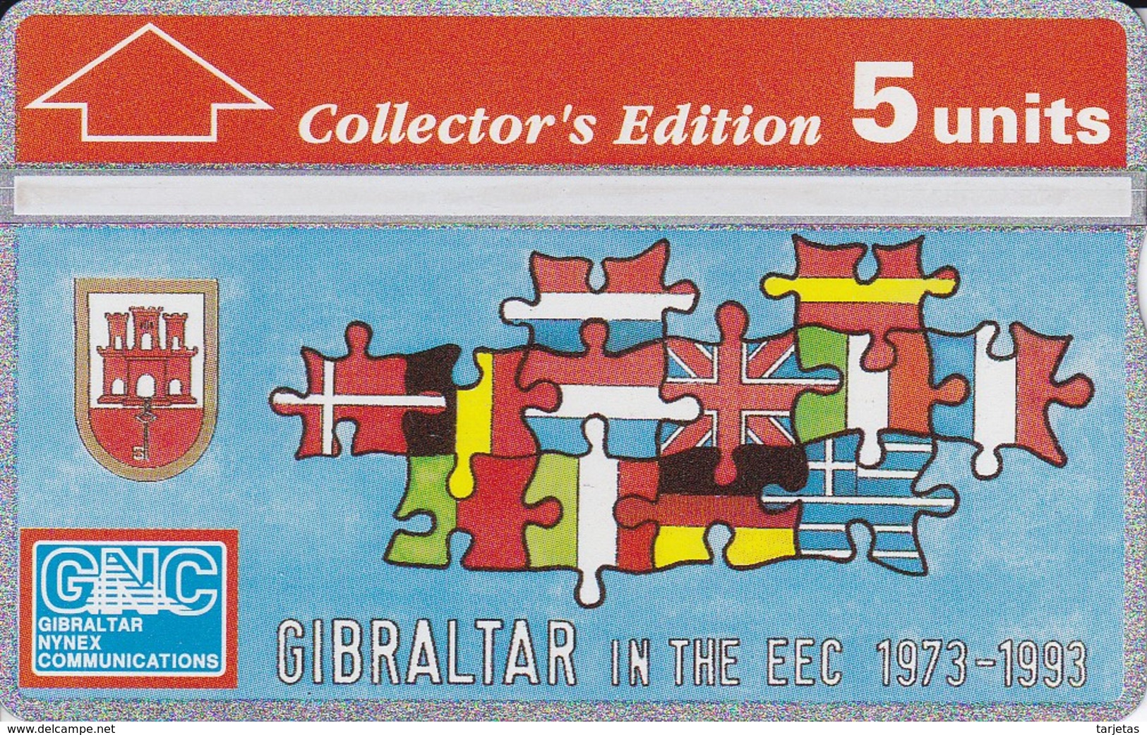 Nº 23 TARJETA DE GIBRALTAR DE LA COMUNIDAD EUROPEA BANDERAS - FLAGS NUEVO-MINT - Gibraltar