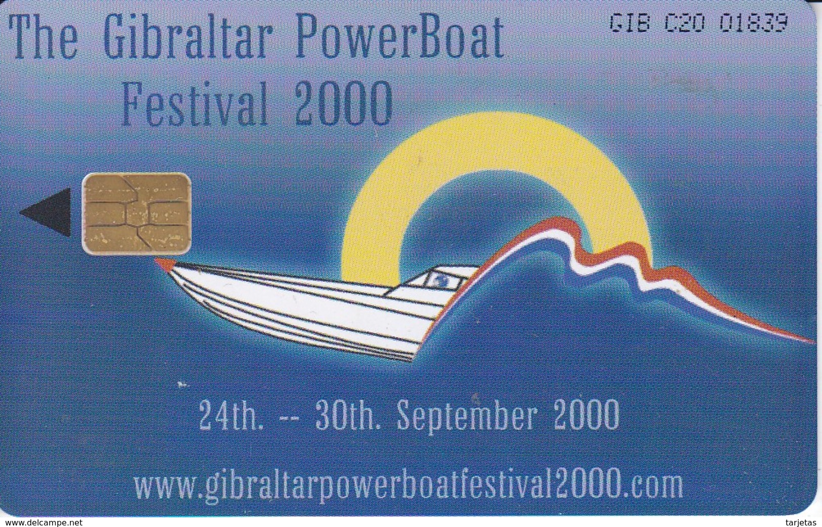 Nº 85 TARJETA DE GIBRALTAR DE POWERBOAT FESTIVAL - Gibilterra