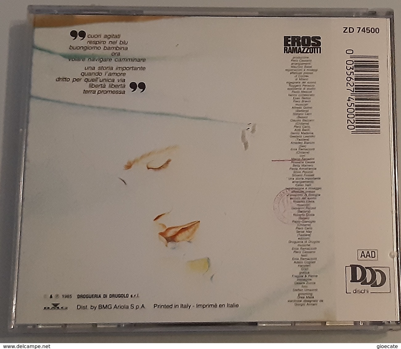 EROS RAMAZZOTTI - Cuori Agitati - 1985 - CD - Ottime Condizioni - Other - Italian Music