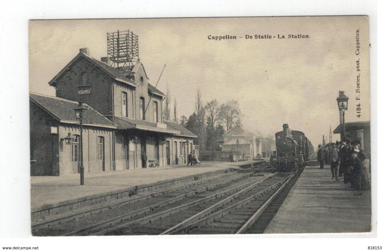 Kapellen Cappellen - De Statie - La Station  1912  F Hoelen,phot. Cappellen 4184 - Kapellen