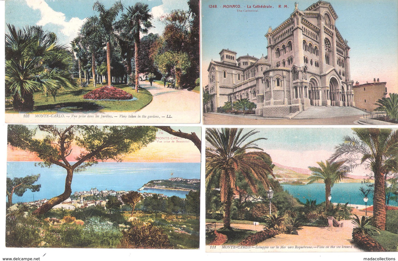 Monaco -  Monte - Carlo   Petit Lot De 133  Cartes Anciennes Et Modernes - 32 Timbrées Monaco - 100 - 499 Cartoline