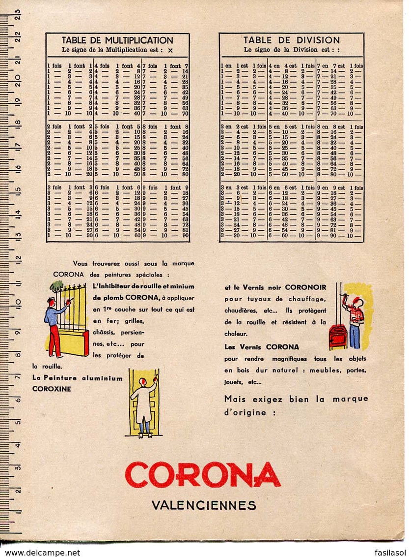 Protége-cahier : Peinture CORONA - Années 60's - Farben & Lacke