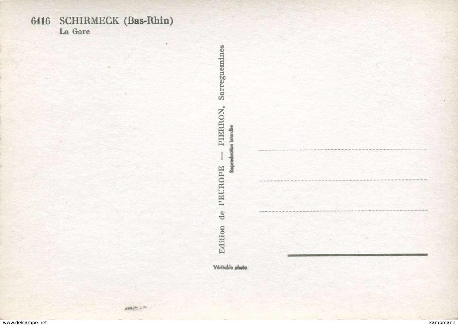 Bahnhof/Gare Schirmeck (Bas-Rhin), Ungelaufen - Estaciones Sin Trenes