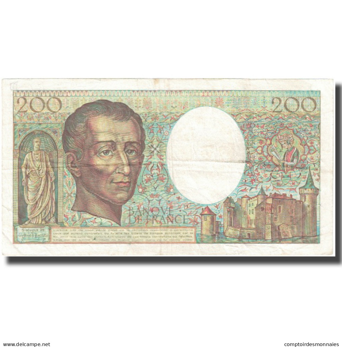 France, 200 Francs, Montesquieu, 1982, TB, Fayette:70.2, KM:155a - 200 F 1981-1994 ''Montesquieu''