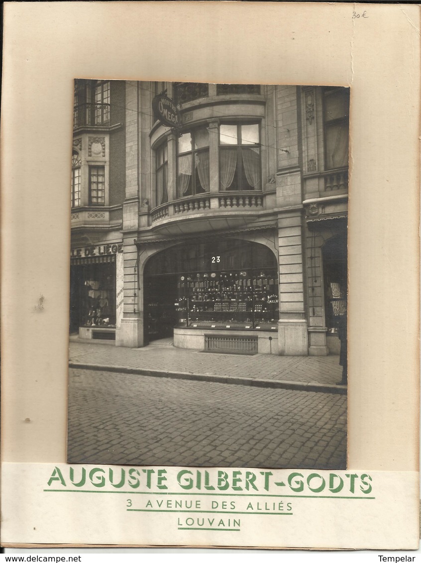 Leuven - Originele Foto Op Karton Gekleefd 17 X 12 Cm - Winkel Auguste Gilbert-Godts - Leuven