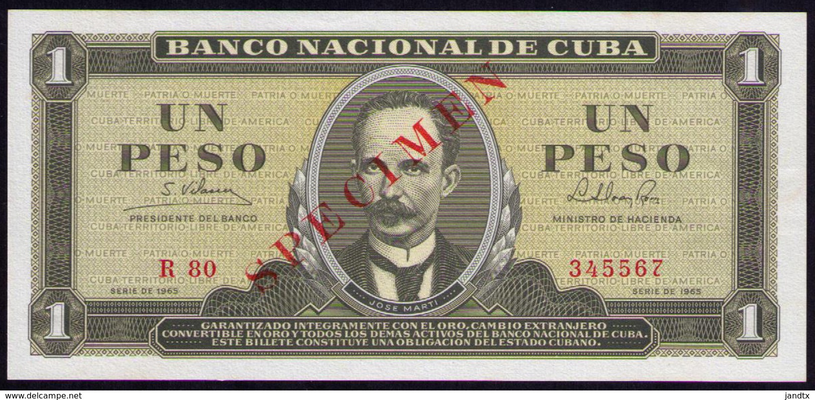 CUBA 1 PESO TODOS LOS TIPOS DE SPECIMEN - Cuba