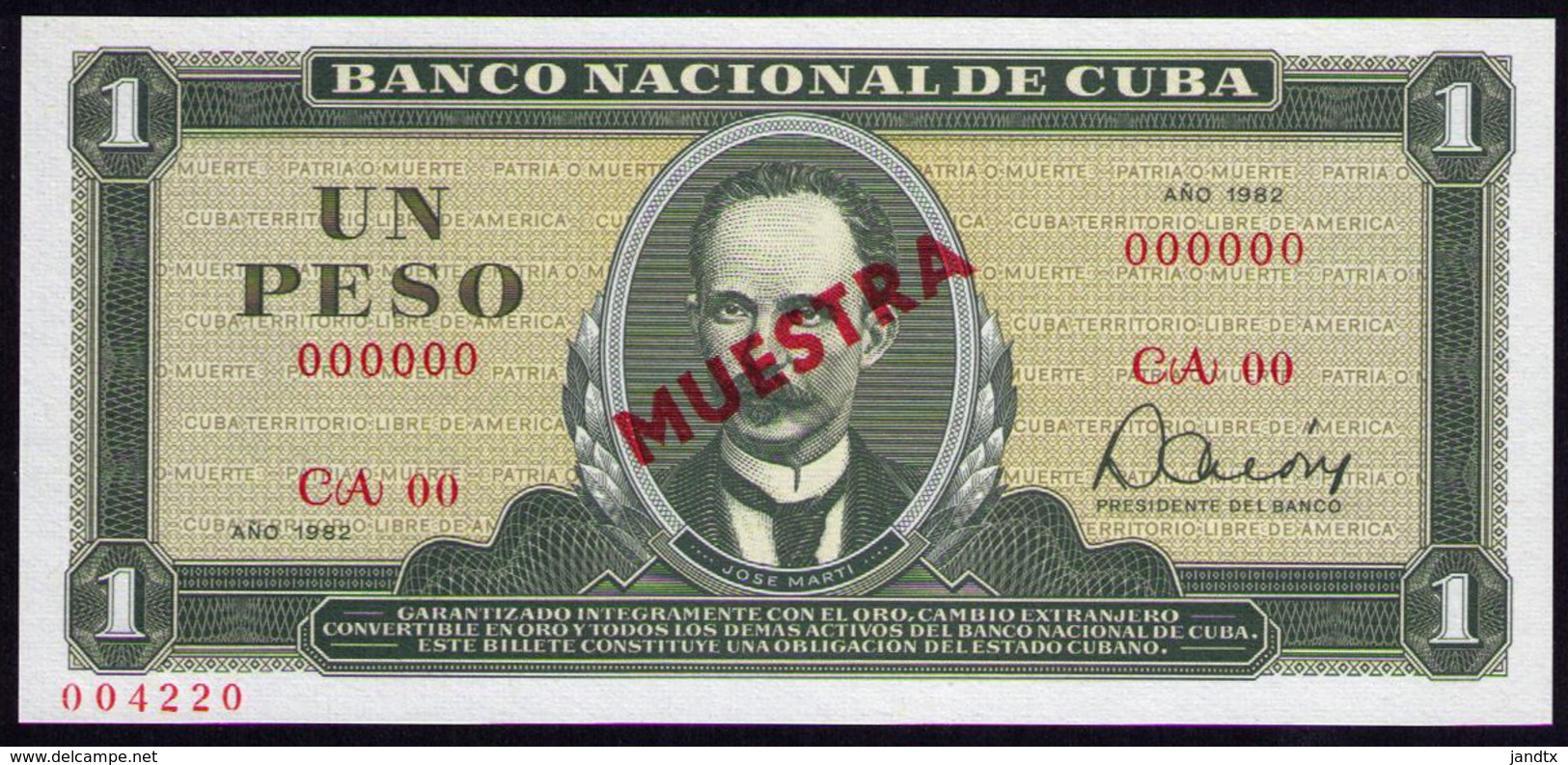 CUBA 1 PESO TODOS LOS TIPOS DE SPECIMEN