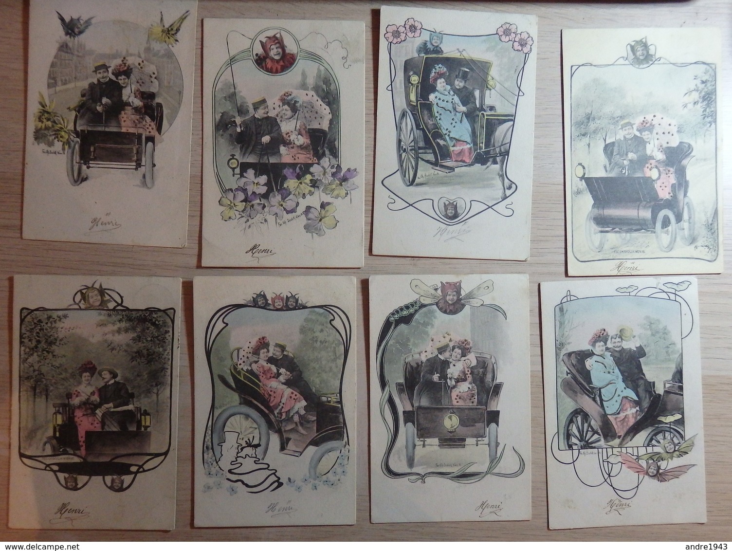 Illustrateur Wien Ch. Scolik - Lot De 8 Cartes Postales - Colorisée - Circulé - 2 Scans. - Vienne