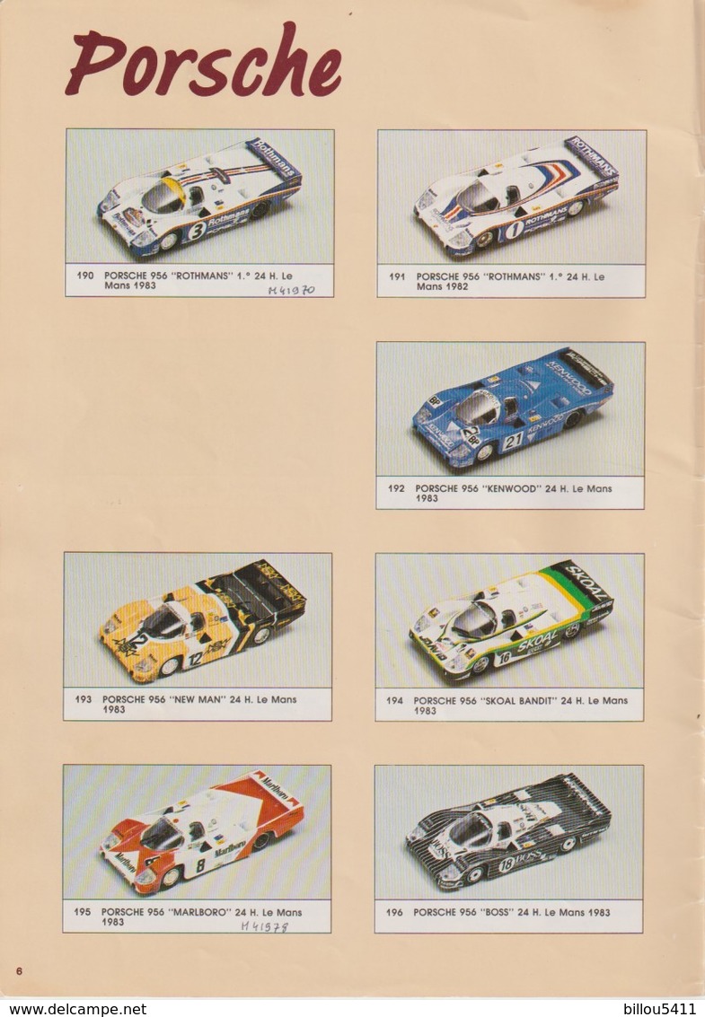 Catalogue Vitesse 1986 Véhicules Miniatures ; Voitures : Lancia ; Porche ; Cadillac ; Jaguar ; Camions : Saurer - Sonstige & Ohne Zuordnung