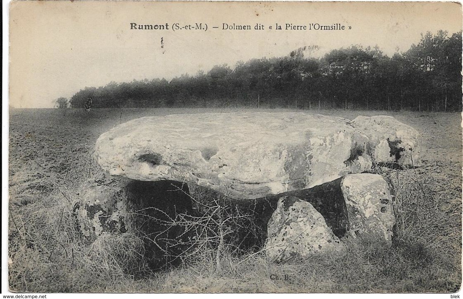 77 . Seine Et Marne .  Rumont : Dolmen Dit " La Pierre  L ' Ormsille " . - Autres & Non Classés