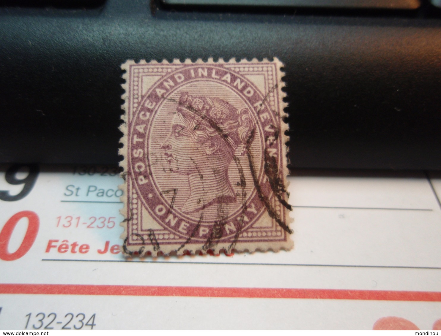 Timbre  Queen Victoria Postage And Inland Revenue One 1880 - Non Classés