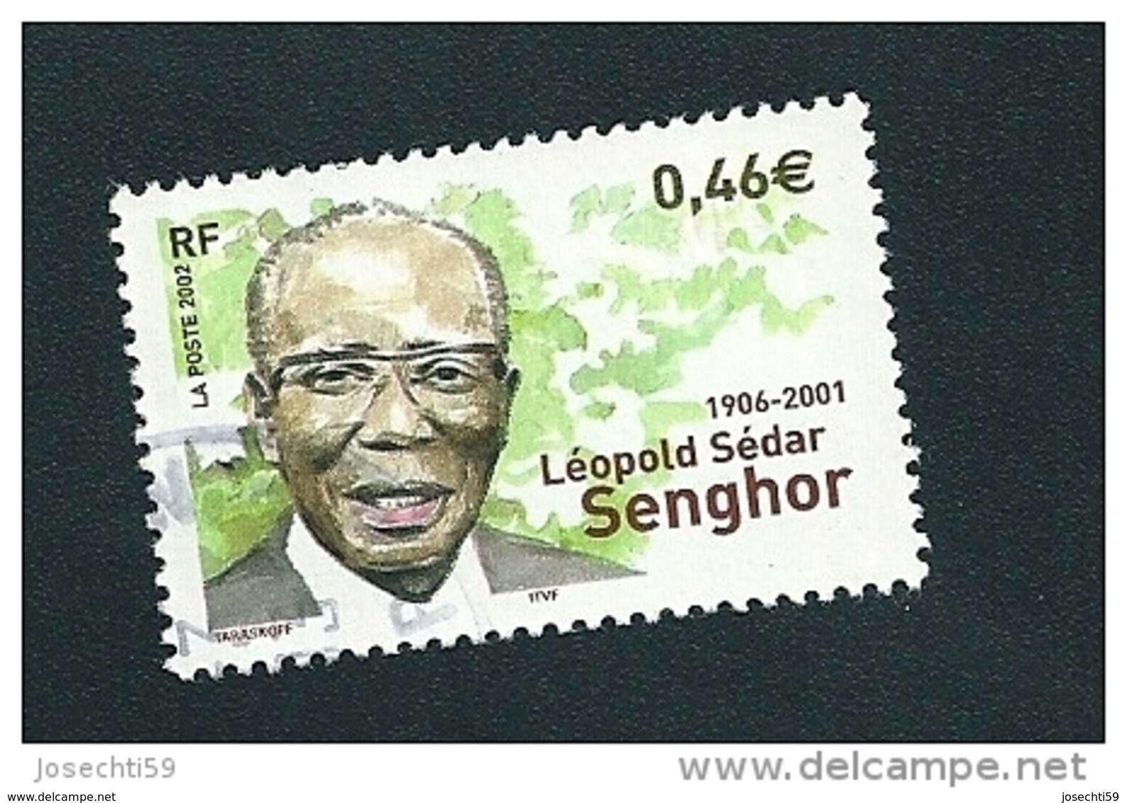 N° 3537 Léopold Sédar Senghor  Timbre France 2002 Oblitéré 0.46€ - Usati