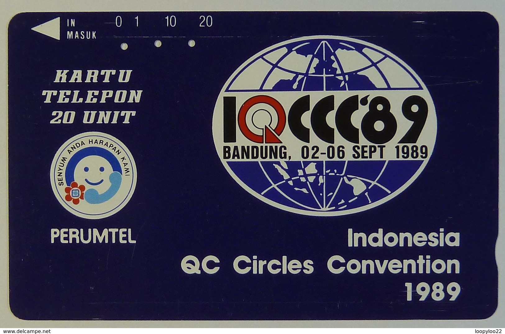 INDONESIA - Private - 20 Units - QC Circles Convention 1989 - Permutel - Indosat - Used - Indonesia