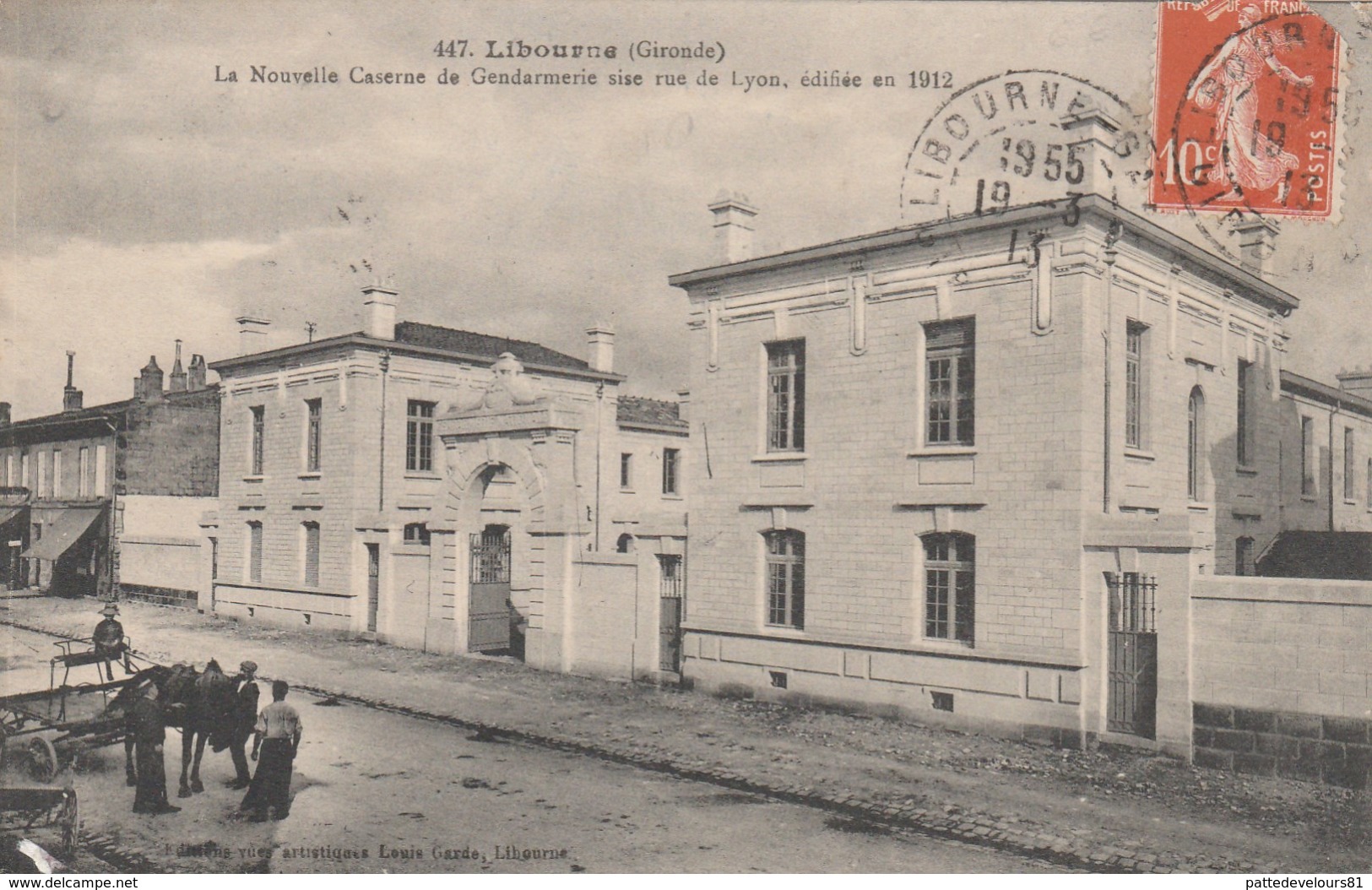 CPA (33) LIBOURNE Nouvelle Caserne De Gendarmerie Rue De Lyon En 1912  (2 Scans) - Libourne