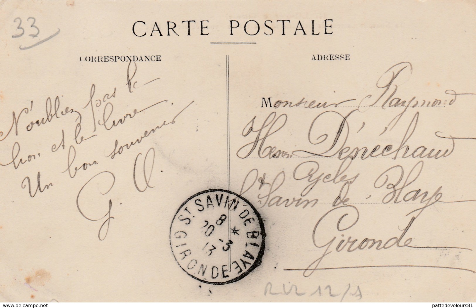 CPA (33) LIBOURNE Nouvelle Caserne De Gendarmerie Rue De Lyon En 1912  (2 Scans) - Libourne