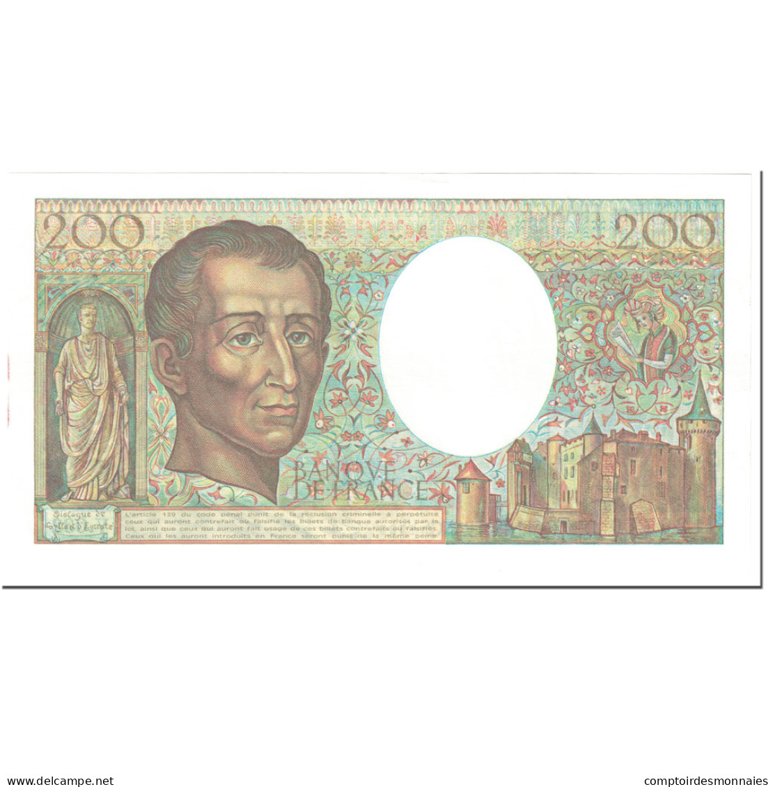 France, 200 Francs, Montesquieu, 1985, Undated (1985), SUP, Fayette:70.5 - 200 F 1981-1994 ''Montesquieu''