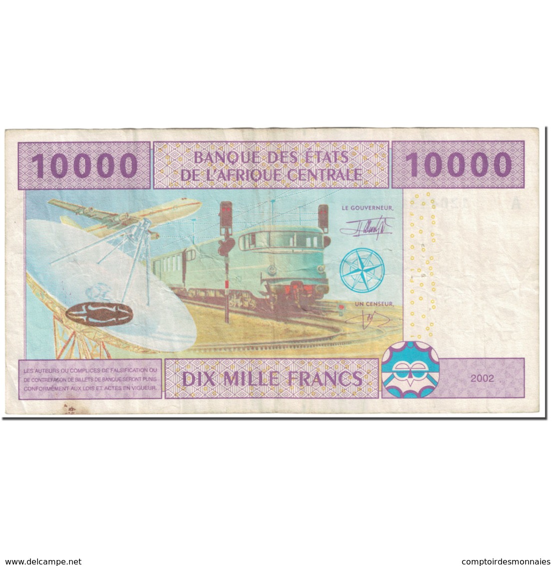 Billet, États De L'Afrique Centrale, 10,000 Francs, 2002, Undated (2002) - Zentralafrikanische Staaten